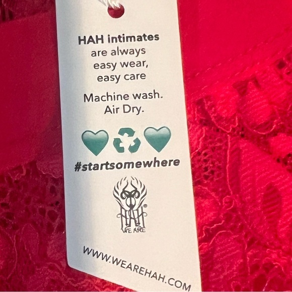 NWT $58 Free People X HAH Spin Me Panties XS Siren Red Lace X-Small High Rise - Picture 10 of 11